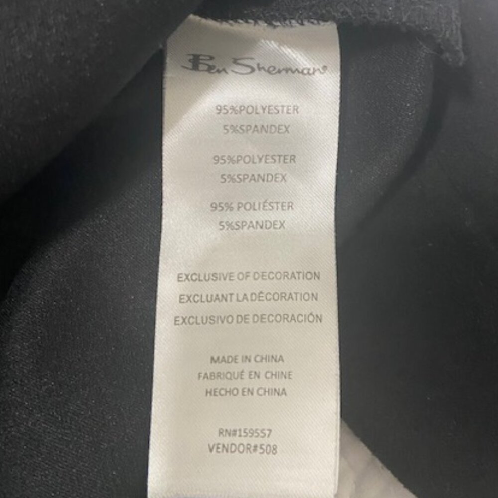 BEN SHERMAN Faux Suede Black Bomber Zip Jacket Size Medium - Picture 6 of 11